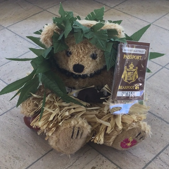 Vintage Other - Hawaiian Collectibles Hoku Li’ili’i Little Star Bearfoot Hula Bear Plush